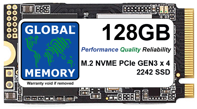 128GB M.2 2242 PCIe Gen3 x4 NVMe SSD FOR LAPTOPS / DESKTOP PCs / SERVERS / WORKSTATIONS